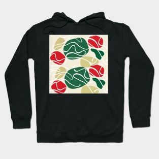 Christmas abstract green red pattern Hoodie